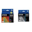 Pacote combinado de tinta e cartucho preto para impressoras Epson WF
