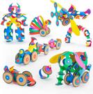Pacote Construction Magnet Toy Clixo Wheel Creator de 72 peças Pacote Construction Magnet Toy Clixo Wheel Creator de 72 peças