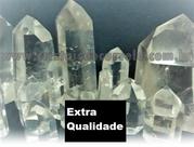 Pacote de 1 Kg de Cristais de Quartzo Lapidado Natural - 10 a 80g - Classe A - Atacado