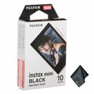 Pacote de 10 folhas de filme instantâneo preto Fujifilm Instax Mini