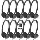 Pacote de 10 fones de ouvido XOSDA LS04 Classroom para crianças pretos