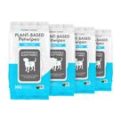 Pacote de 100 toalhetes Petwipes Petkin à base de plantas, 4 para cães e gatos