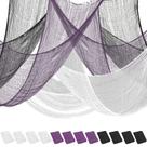 Pacote de 12 tecidos assustadores de Halloween, 76 x 190 cm, preto/roxo/branco
