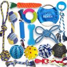 Pacote de 15 brinquedos para mastigar Dog Teething Chew Toys Beiker para raças pequenas, médias e grandes