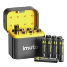 Pacote de 16 pilhas AAA recarregáveis Imuto com carregador rápido de 1300mWh Pacote de 16 pilhas AAA recarregáveis Imuto com carregador rápido de 1300mWh