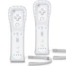 Pacote de 2 controles remotos Wii TIANHOO com capa de silicone branca