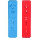 Pacote de 2 controles remotos Wii Yosikr para Wii/Wii U - vermelho/azul Pacote de 2 controles remotos Wii Yosikr para Wii/Wii U - vermelho/azul