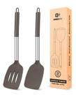 Pacote de 2 espátulas de silicone Solid Turner BUNDLEPRO Chocolate
