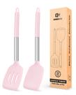 Pacote de 2 espátulas de silicone Solid Turner BUNDLEPRO Pink