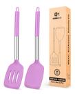 Pacote de 2 espátulas de silicone Solid Turner BUNDLEPRO Purple