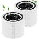 Pacote de 2 filtros de reposição para purificador de ar LEVOIT Core 200S