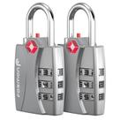 Pacote de 2 ligas combinadas de 3 dígitos aprovado pela Lock Fosmon TSA Pacote de 2 ligas combinadas de 3 dígitos aprovado pela Lock Fosmon TSA