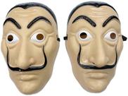 Pacote de 2 máscaras AMARONE Money Robbery Salvador Dali Cosplay