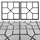 Pacote de 2 pavimentadoras de moldes de concreto para passarela externa 40x40x4cm