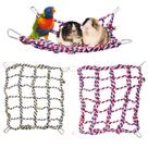 Pacote de 2 redes de corda de escalada para pequenos animais Dnoifne 35x25cm Pacote de 2 redes de corda de escalada para pequenos animais Dnoifne 35x25cm