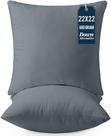 Pacote de 2 roupas de cama Throw Pillows Insert Utopia, cinza, 55 x 55 cm