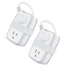 Pacote de 2 unidades Power Strip NTONPOWER com USB C, 4 tomadas, 3 portas USB brancas