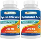 Pacote de 200 mg e 240 comprimidos de ácido hialurônico Best Naturals