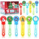Pacote de 24 Christmas Bubble Wands Wobeny para crianças com designs