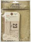 Pacote de 25 etiquetas de scrapbooking Tim Holtz Salvaged Pacote de 25 etiquetas de scrapbooking Tim Holtz Salvaged