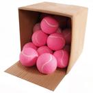 Pacote de 27 bolas de tênis GKK Training, sem pressão, 60 g (rosa)