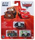 Pacote de 3 Disney Cars Mini Racers (Speed Limit Mater, Sheriff e Wingo)