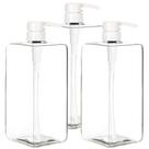 Pacote de 3 frascos Pump Bottles Youngever para shampoo de 1 litro com bombas Lockdown Pacote de 3 frascos Pump Bottles Youngever para shampoo de 1 litro com bombas Lockdown