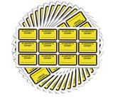 Pacote de 300 adesivos Legal Exhibit Remarkable Fluorescent Yellow