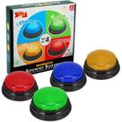 Pacote de 4 Buzzers para o game show de jogos de perguntas e respostas com luzes e som