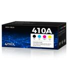 Pacote de 4 cartuchos de toner 410A compatíveis com HP Laserjet Pro