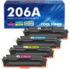 Pacote de 4 cartuchos de toner Cool Toner 206A para HP Laserjet Pro