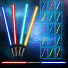 Pacote de 4 Light Sabre VATOS, 15 cores, Light up com Sound Kids 3+