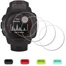 Pacote de 4 protetores de tela e plugues de silicone para Garmin Instinct