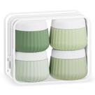 Pacote de 4 recipientes de viagem Mrsdry com saco transparente e potes de silicone