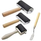 Pacote de 4 rolos de borracha HRJZF de 3 tamanhos com raspador de 3,5 cm a 10 cm