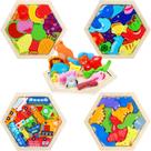Pacote de 5 quebra-cabeças Tangram de madeira Jerify para crianças com caixa de presente Pacote de 5 quebra-cabeças Tangram de madeira Jerify para crianças com caixa de presente