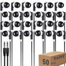 Pacote de 50 fones de ouvido Earbud Yoley Bulk para sala de aula