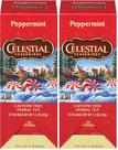Pacote de 50 sacos de chá de ervas de hortelã Celestial Seasonings