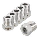Pacote de 6 conexões de tubulação Rebower de aço inoxidável 304 1/2 NPT macho para 1/4 NPT fêmea