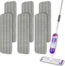 Pacote de 6 esfregões reutilizáveis compatíveis com o Swiffer PowerMop Pacote de 6 esfregões reutilizáveis compatíveis com o Swiffer PowerMop