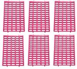 Pacote de 6 tapetes de descanso Rabbit Cage, rosa, resistente à mastigação