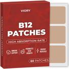 Pacote de 60 adesivos B12 Viory para mulheres e homens, 100% naturais Pacote de 60 adesivos B12 Viory para mulheres e homens, 100% naturais