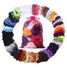 Pacote de 60 elásticos de cabelo ADRIONE Velvet para mulheres, meninas e crianças