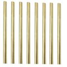 Pacote de 8 barras de torno de barras de torno de latão sólido redondo de 9,5 mm Pacote de 8 barras de torno de barras de torno de latão sólido redondo de 9,5 mm