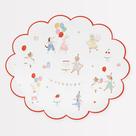 Pacote de 8 pratos de papel Meri Meri Animal Friends com folha dourada