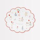 Pacote de 8 pratos de papel Meri Meri Animal Friends