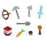 Pacote de acessórios e armas LEGO Minecraft para Steve Alex