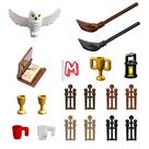 Pacote de acessórios LEGO Harry Potter Minifigure com coruja e livro Pacote de acessórios LEGO Harry Potter Minifigure com coruja e livro