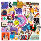 Pacote de adesivos: 50 unidades de fones de ouvido impermeáveis de vinil Music Anime