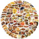 Pacote de adesivos: 90 unidades de decalques de vinil impermeáveis para alimentos realistas